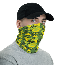 Green & Yellow Camo Neck Gaiter Masks by Design Express