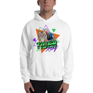 White / S Tiger King Unisex Hoodie by Design Express