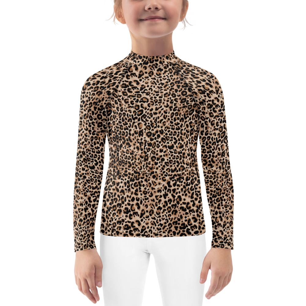 2T Golden Leopard Kids Rash Guard by Design Express