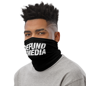 Defund The Media Italic Black Neck Gaiter by Design Express