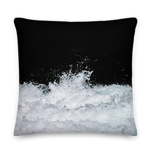 Black & White Water Square Premium Pillow by Design Express