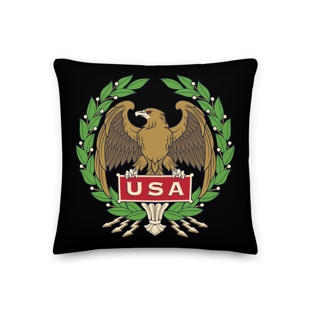 18×18 USA Eagle Square Premium Pillow by Design Express