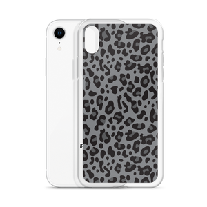 Grey Leopard Print iPhone Case by Design Express