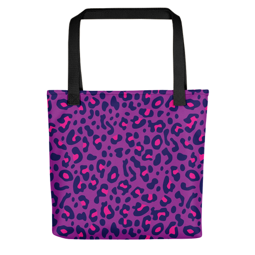 Default Title Purple Leopard Print Tote Bag by Design Express