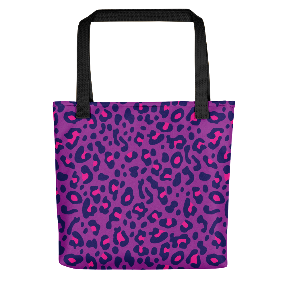 Default Title Purple Leopard Print Tote Bag by Design Express