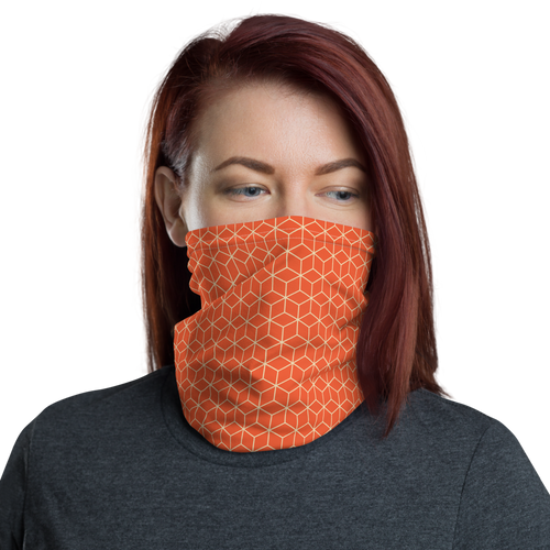 Default Title Orange Diamond Neck Gaiter Masks by Design Express