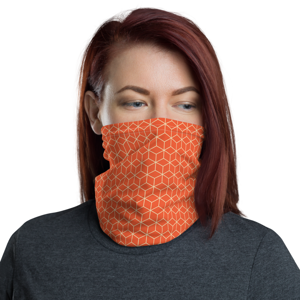 Default Title Orange Diamond Neck Gaiter Masks by Design Express