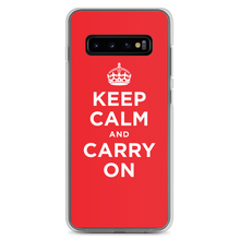 Samsung Galaxy S10+ Keep Calm and Carry On Red Samsung Case by Design Express