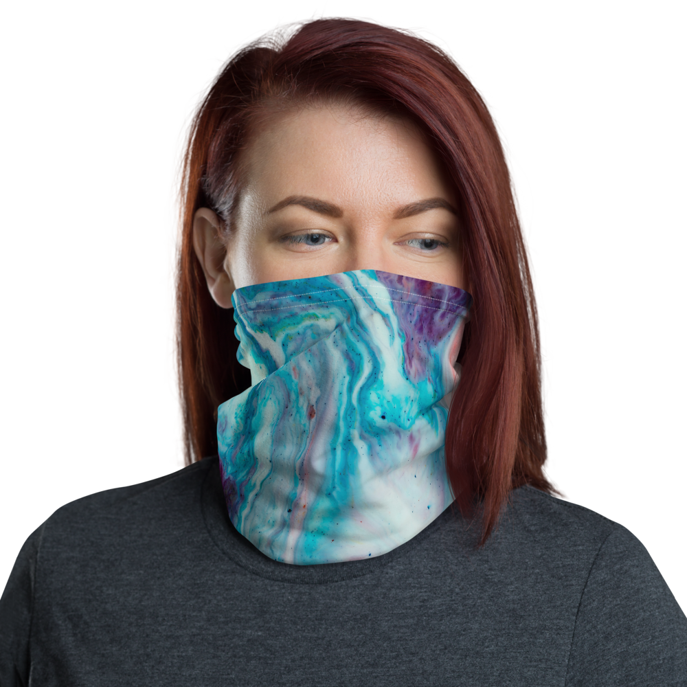 Default Title Blue Multicolor Marble Neck Gaiter Masks by Design Express