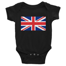 Black / 6M United Kingdom Flag "Solo" Infant Bodysuit by Design Express