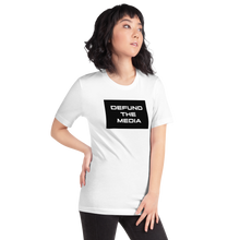 Defund The Media Rectangular Unisex White T-Shirt by Design Express