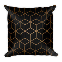 Diamonds Black Brown Radial Square Premium Pillow by Design Express