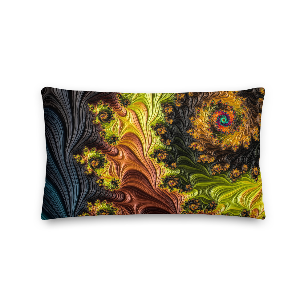 Default Title Colourful Fractals Rectangle Premium Pillow by Design Express