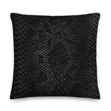 22×22 Black Snake Skin Square Premium Pillow by Design Express