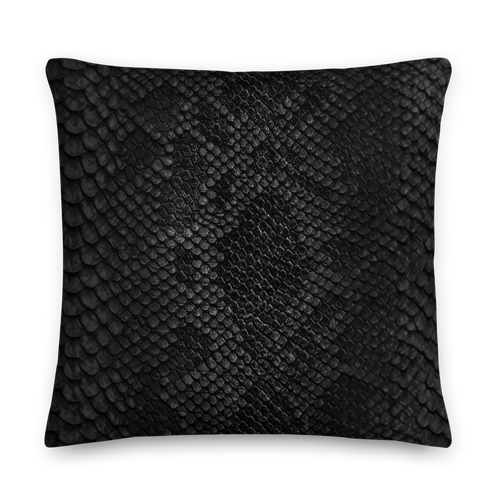 22×22 Black Snake Skin Square Premium Pillow by Design Express