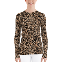 XS Golden Leopard Women's Rash Guard by Design Express