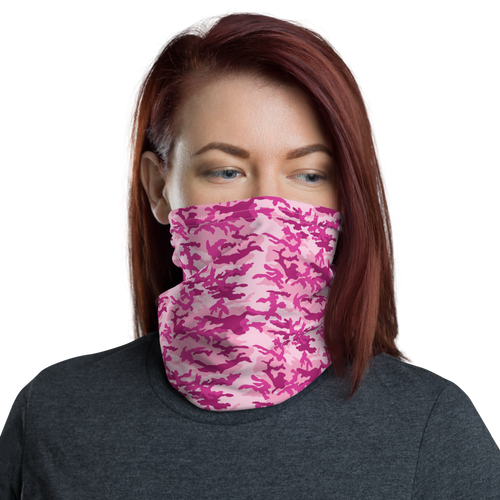 Default Title Brighter Pink Camo Neck Gaiter Masks by Design Express