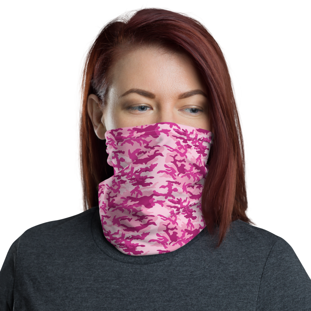 Default Title Brighter Pink Camo Neck Gaiter Masks by Design Express