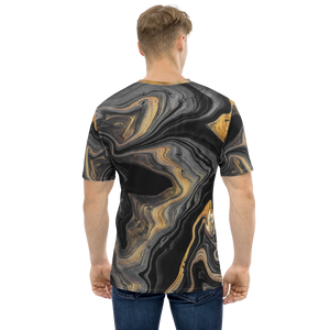 Black Marble Men's T-shirt by Design Express