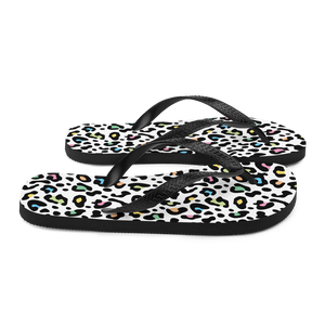 Color Leopard Print Flip-Flops by Design Express