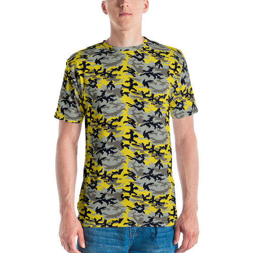 XS Stinger Yellow Camo Men's T-shirt by Design Express