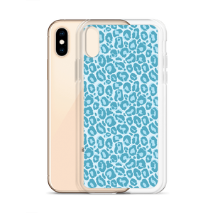 Teal Leopard Print iPhone Case by Design Express