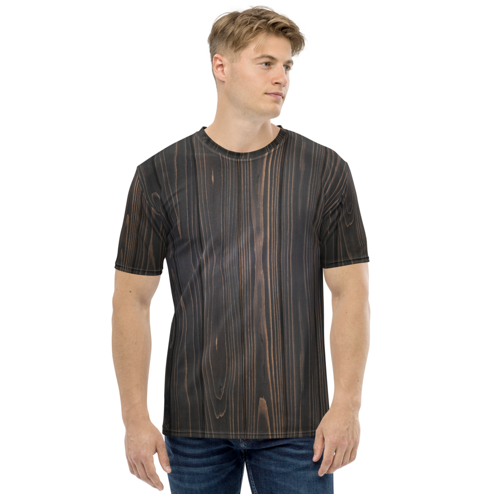 XS Black Wood Men's T-shirt by Design Express