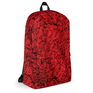 Red Rose Pattern Backpack by Design Express