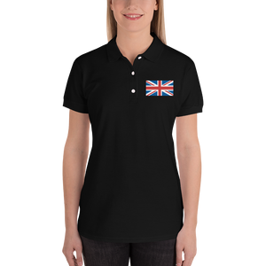 United Kingdom Flag "Solo" Embroidered Women's Polo Shirt by Design Express