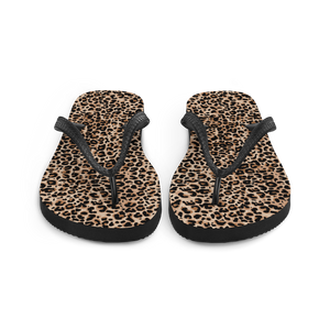 Golden Leopard Flip-Flops by Design Express