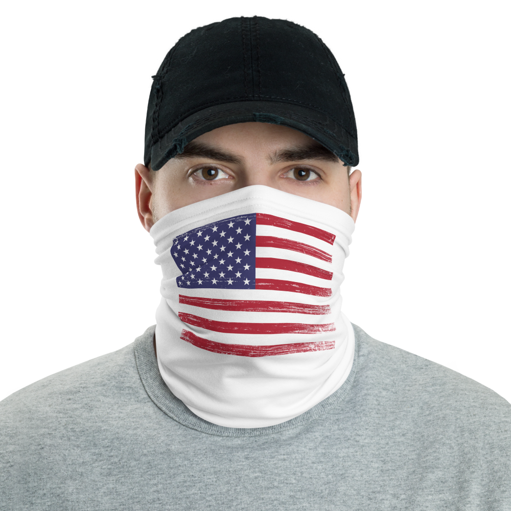 Default Title Distressed USA Flag Neck Gaiter Masks by Design Express