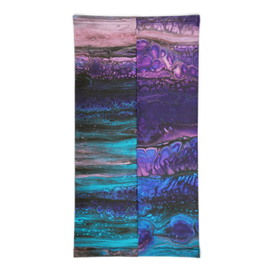 Purple Blue Abstract Neck Gaiter Masks by Design Express