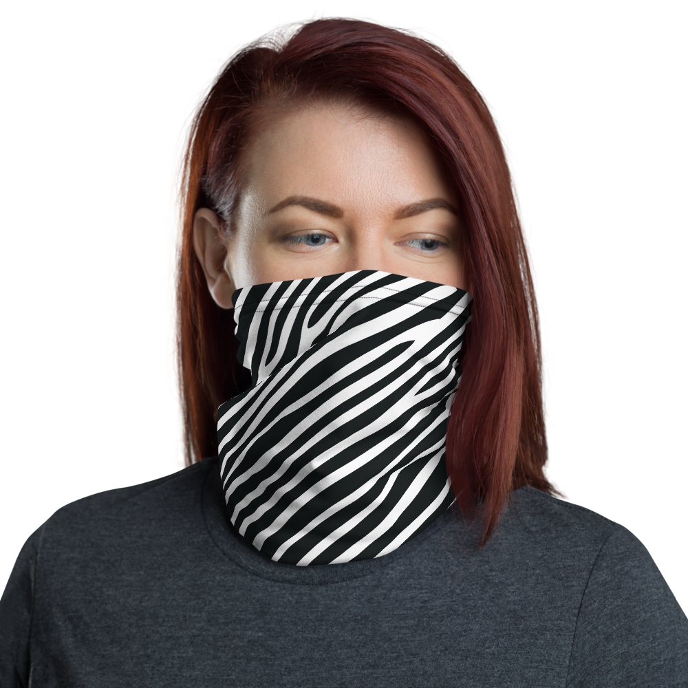 Default Title Zebra Print Neck Gaiter Masks by Design Express