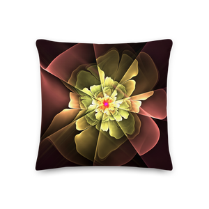 Abstract Flower 04 Square Premium Pillow by Design Express