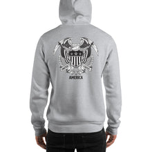 United States Of America Eagle Illustration Backside Hooded Sweatshirt by Design Express