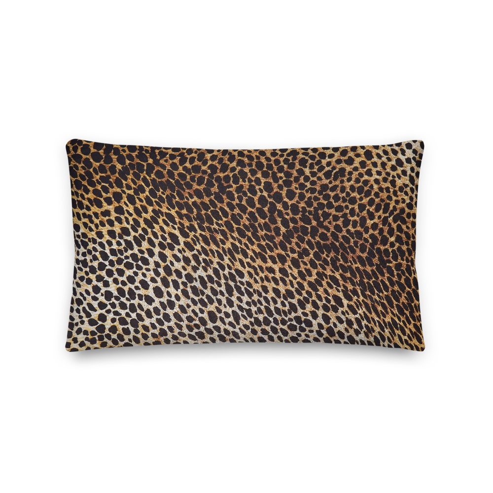 Default Title Leopard Brown Pattern Rectangle Premium Pillow by Design Express