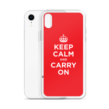 Red Keep Calm and Carry On iPhone Case iPhone Cases by Design Express