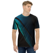 XS Blue Black Feathers Men's T-shirt by Design Express