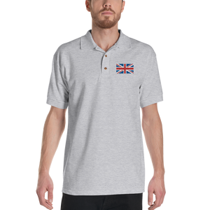 United Kingdom Flag "Solo" Embroidered Polo Shirt by Design Express