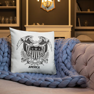 United States Of America Eagle Illustration Premium Pillow by Design Express