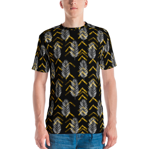 XS Tropical Leaves Pattern Men's T-shirt by Design Express