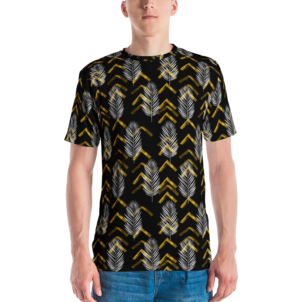 XS Tropical Leaves Pattern Men's T-shirt by Design Express