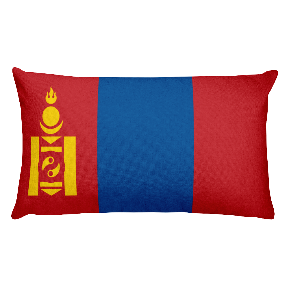 Default Title Mongolia Flag Allover Print Rectangular Pillow Home by Design Express