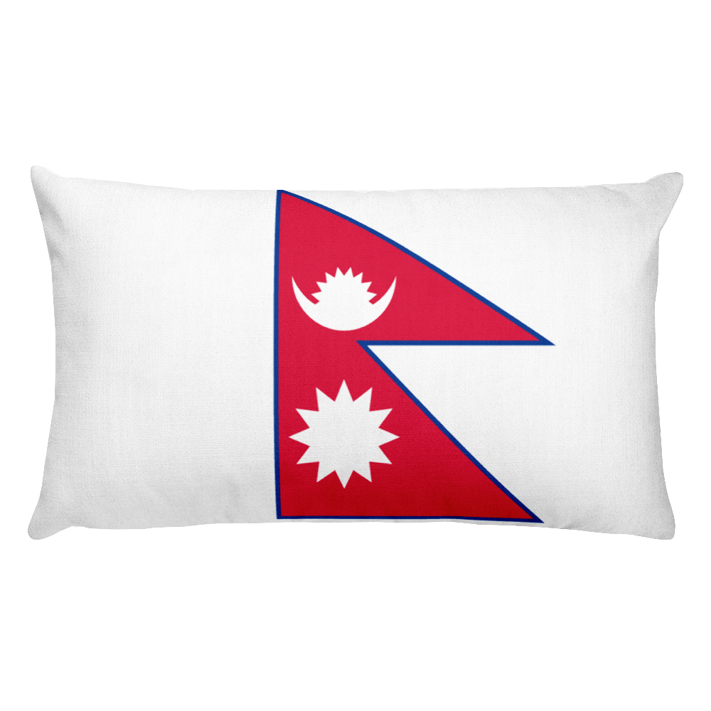 Default Title Nepal Flag Allover Print Rectangular Pillow Home by Design Express