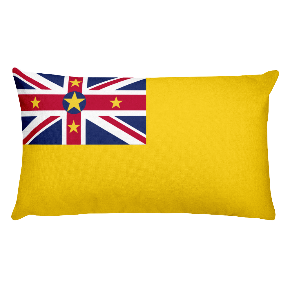 Default Title Niue Flag Allover Print Rectangular Pillow Home by Design Express