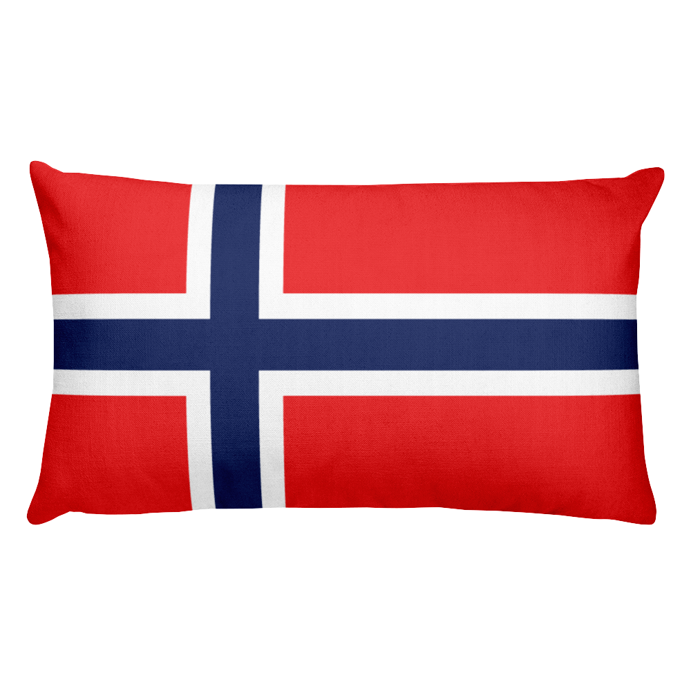 Default Title Norway Flag Allover Print Rectangular Pillow Home by Design Express