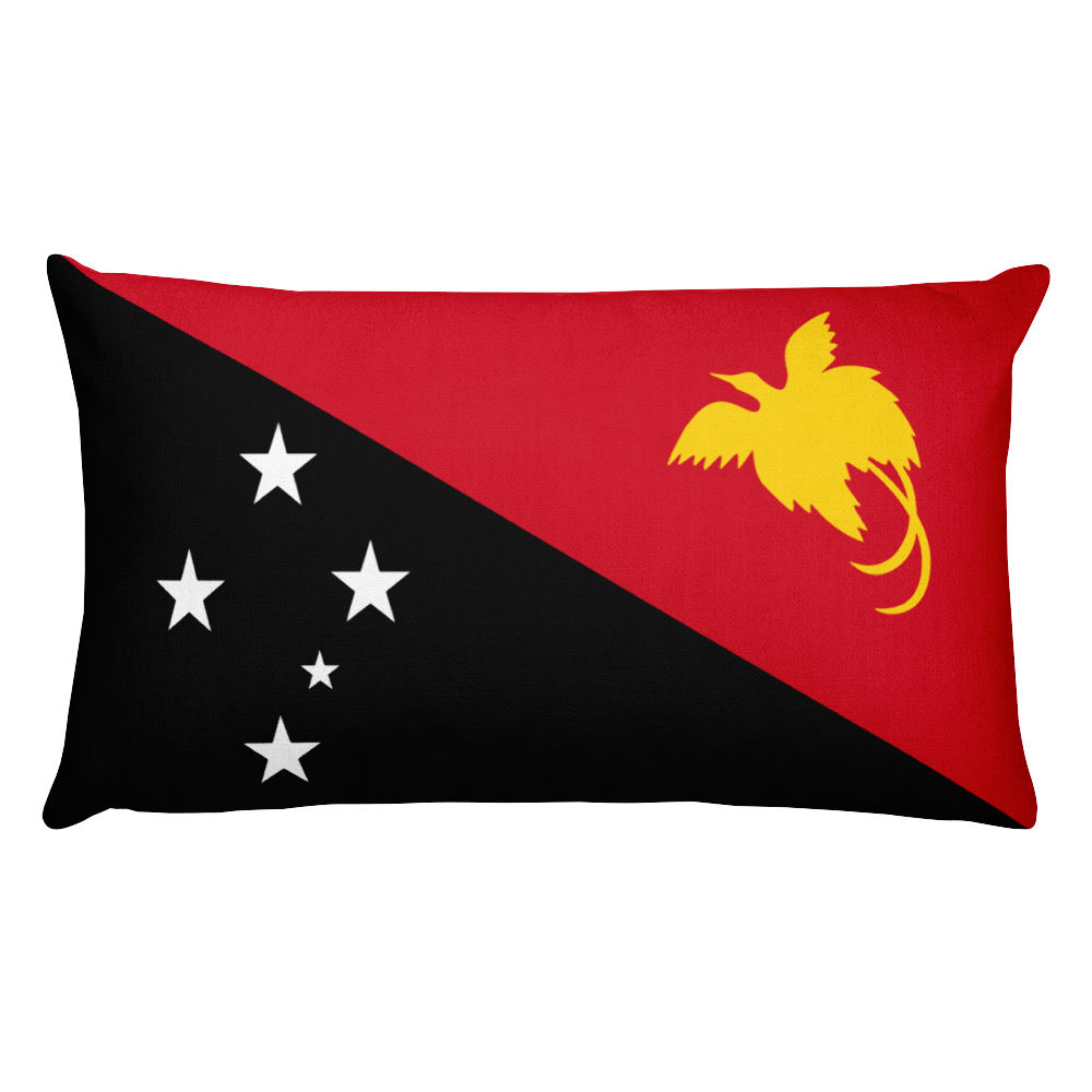 Default Title Papua New Guinea Flag Allover Print Rectangular Pillow Home by Design Express