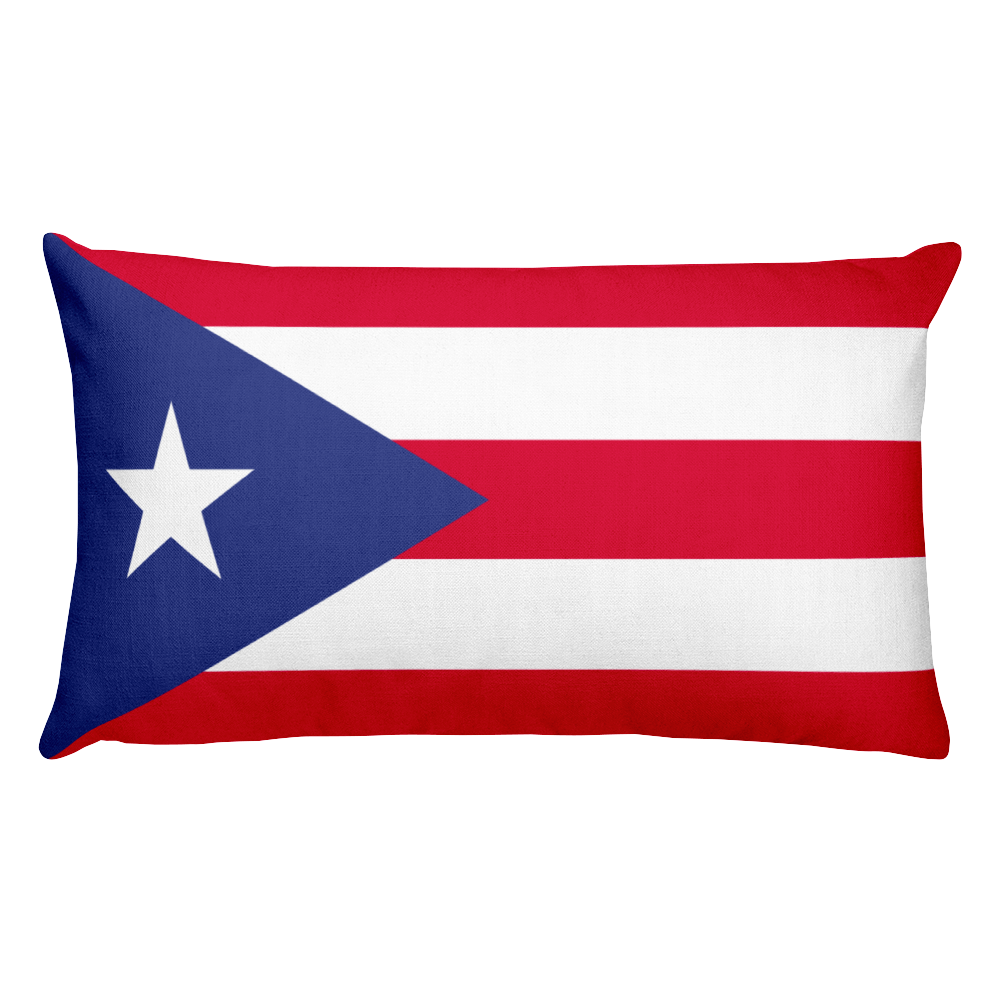 Default Title Puerto Rico Flag Allover Print Rectangular Pillow Home by Design Express