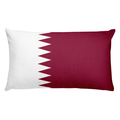 Default Title Qatar Flag Allover Print Rectangular Pillow Home by Design Express