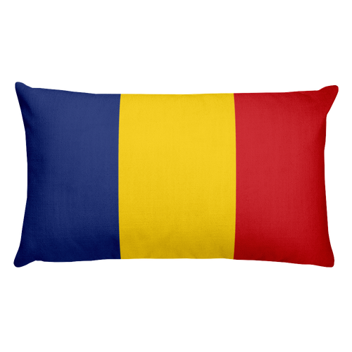 Default Title Romania Flag Allover Print Rectangular Pillow Home by Design Express